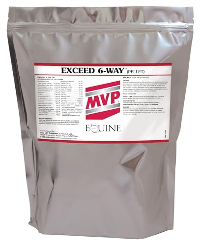 Exceed 6-Way (16lb) High Level Performance Horse Support Pellets for Horses, Joint, Hoof, Hair, Gastric, Digestion and Muscle Support