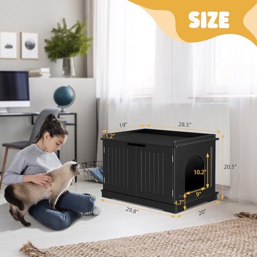 Cat Litter Box Enclosure (Black)