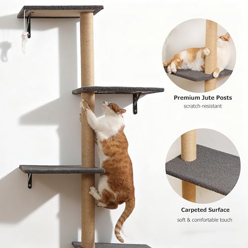 Wall Mounted Cat Tree (grey)