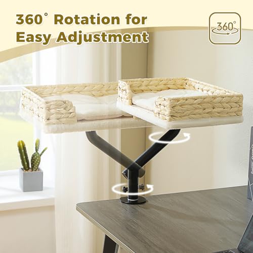 Cat Desk Bed for Indoor Cats (Beige)