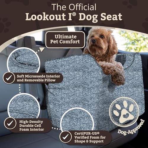 Dog Car Seat for Dogs up to 25lbs (Palmer Indigo / Medium)