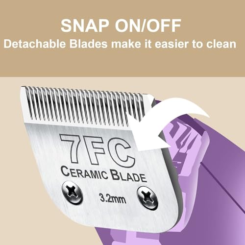 3PCS 7FC Blades Dog Grooming Blades Compatible with Andis (3pack #7fc)