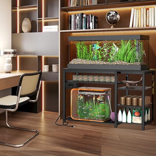 55 75 Gallon Fish Tank Stand With Power Outlets for Aquarium Stand