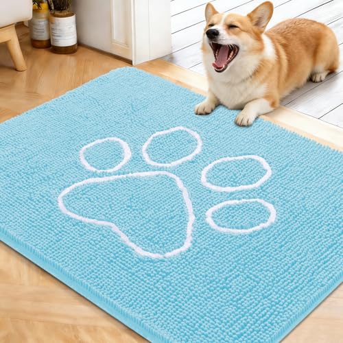 Dog Door Mat for Muddy Paws 40x32 (Blue / 40" X 32")