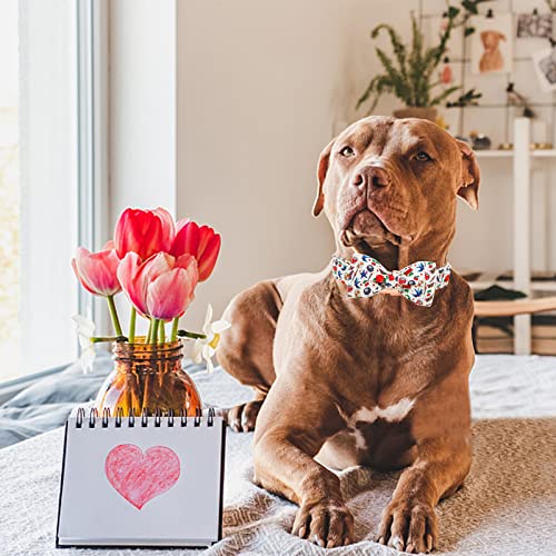 Valentine's Dog Collar with Bow (Rose / Medium (Pack of 1))