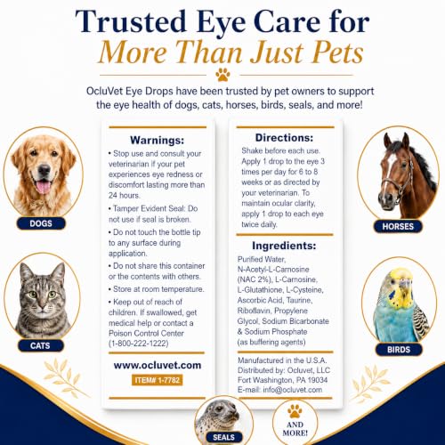 Pet Eye Drops for Dogs & Cats (1 Count (Pack of 1))