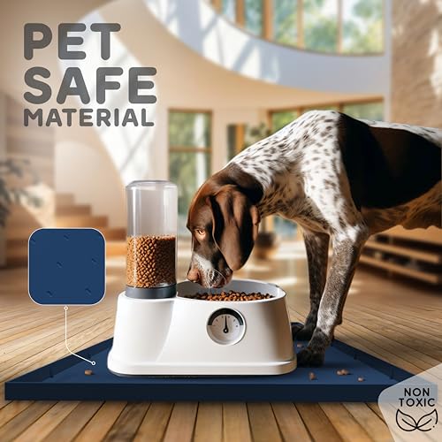 32x24x1” XL Dog Food Mat (32"L x 24"W / Navy)