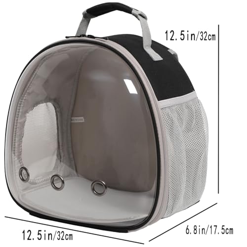 Bearded Dragon Travel Backpack with Harness and Leash Set (Black)