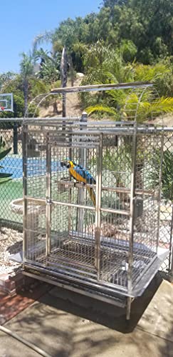 304 Stainless Steel XL Extra Large Bird Parrot Macaw Indoor Outdoor Cage Play Top Medical Grade Stainless SUS304