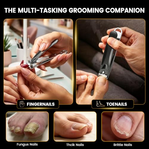 Large Nail Clipper for Men & Women (Black / Big - Set of 1)
