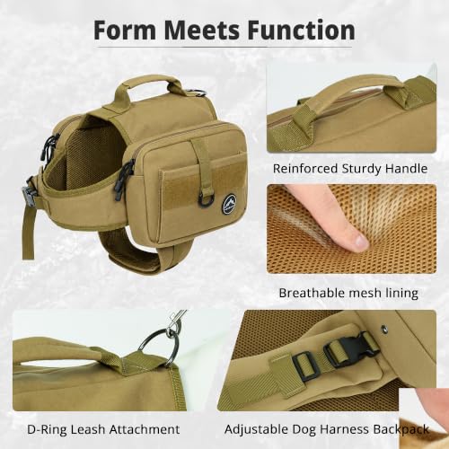 Dog Backpack & Saddle Bag (Brown)