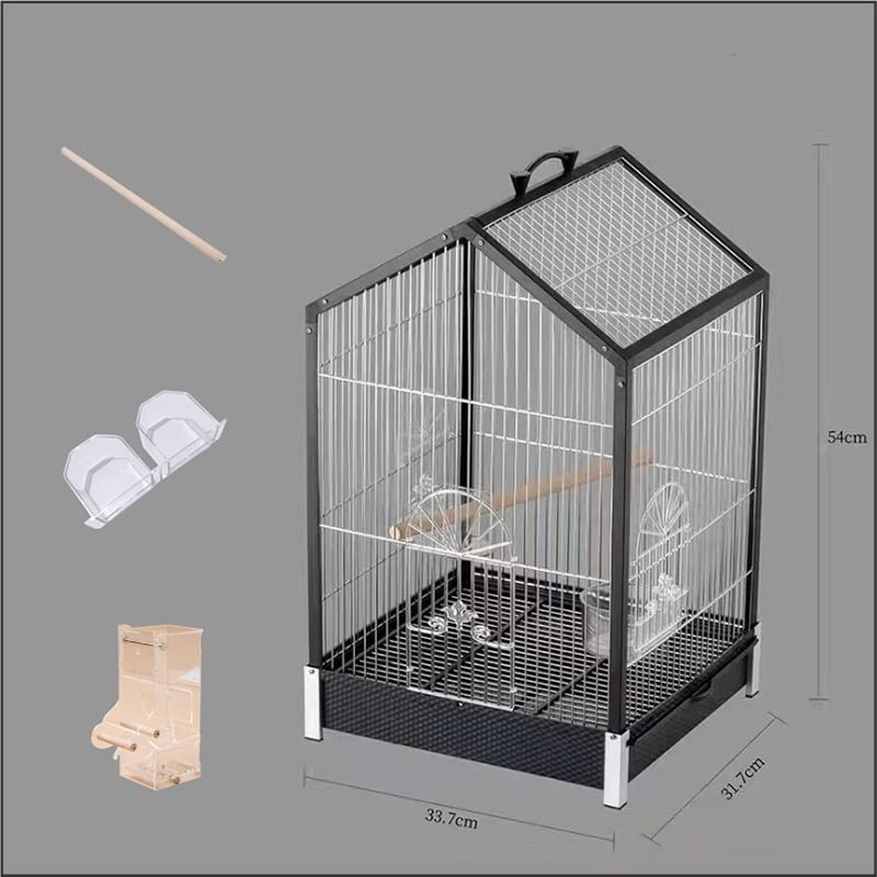 Large Holder Bird Cage Metal Stainless Steel Parrot Bird Cage Luxury Birdhouse Bird Cage for Outdoor Cage (Style 1)
