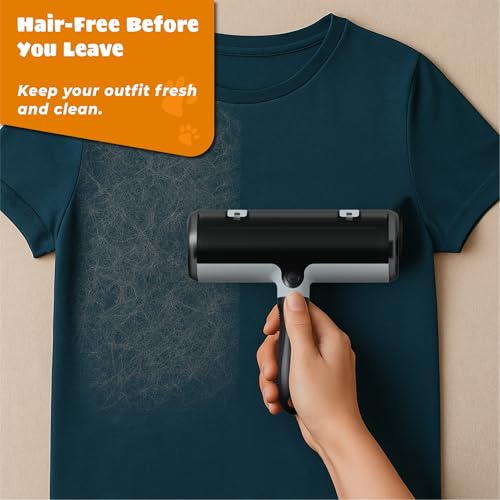 Pet Hair Remover and Reusable Lint Roller (Gray)