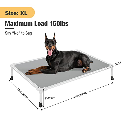 Chew Proof Elevated Dog Bed (Gray / 49.0"L x 33.0"W x 9.0"Th)