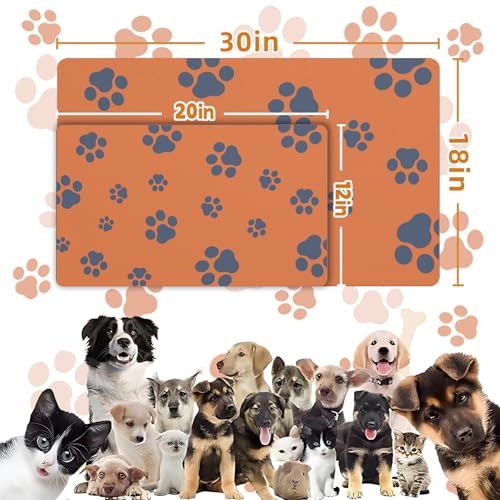 18"×30" Dog Food Mat (Orange / 18"×30")