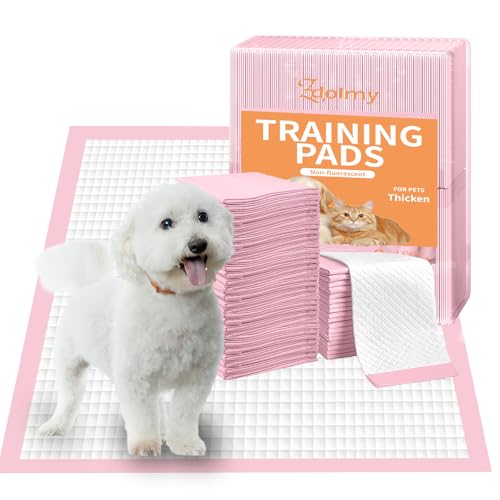 Pet Toilet Training Pads Disposable Puppy Pee Pads for Pets (Pink / 13" x 18"-50 Count)