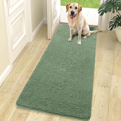 Dog Door Mat for Muddy Paws 70x24 (Olive Green / 70" X 24")