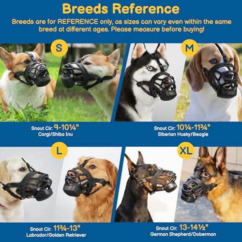Basket Muzzle for Dogs (Black / M)