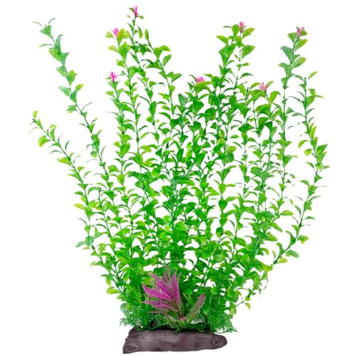 Aquarium Plastic Plants Aquarium Decor Artificial Fish Tank Plants (C / 20.4 in)