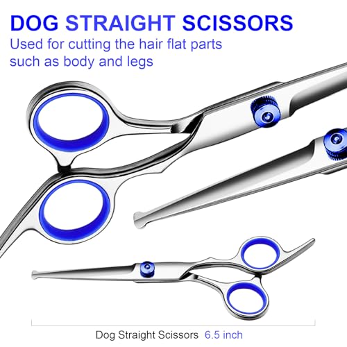 Dog Grooming Scissors Kit (Blue)