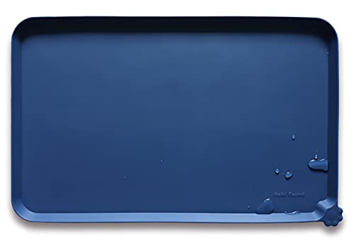 Large Silicone Pet Food Mat (24"L x 16"W / Indigo Ink)