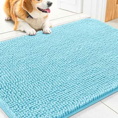 Dog Door Mat for Muddy Paws 30x20 (Sky Blue / 30"X20")