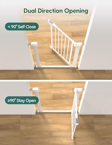 Bebelio 26 28.5" Narrow Baby Gate (White / 36" Tall, 26-28.5" Wide)