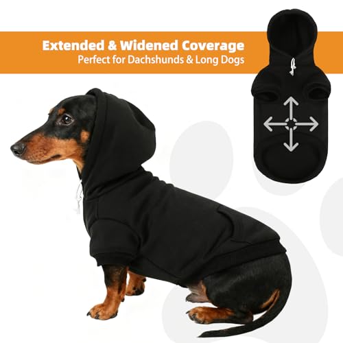 Dachshund Dog Hoodie (Dachshund Black / Large)