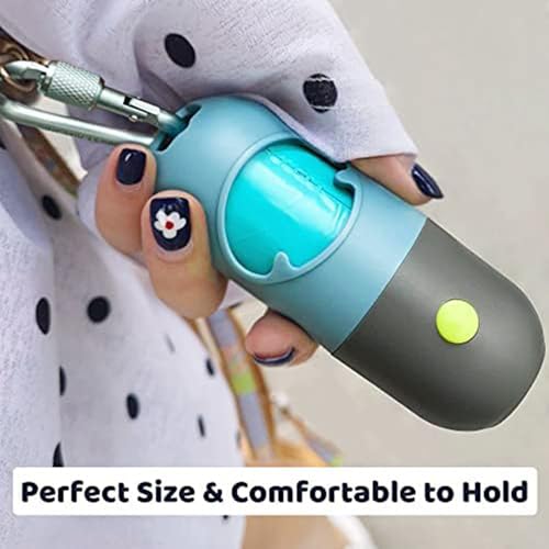 Dog Poop Bag Dispenser with Built (Blue / 1 Count (Pack of 1))