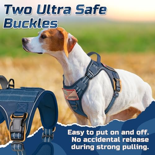 Tactical Dog Harness for Large (Blue / Large)