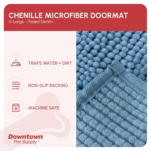 Dog Mud Mat 60" x 36" Faded Denim (60" x 36" / Faded Denim)