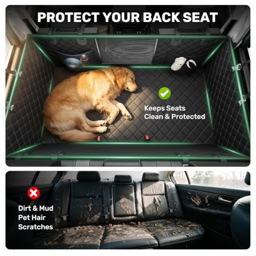 Hard Bottom Dog Seat Cover for Trucks (Black / XL - Full-size Trucks & SUVs)