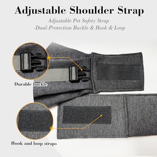 Dog Sling Carrier for Small Dogs up to 15 lbs (Dark Gray / 30.3"L x 9.5"W x 27.6"H)