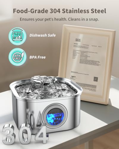 Stainless Steel Cat Water Fountain