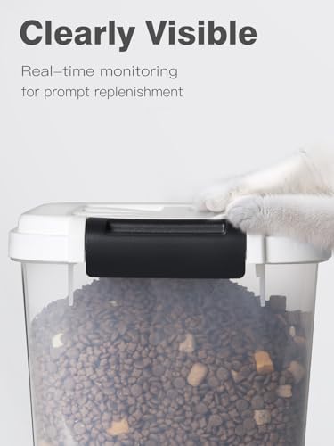 6 lb Airtight Dog Food Storage Container with Scoop (5KG-White)