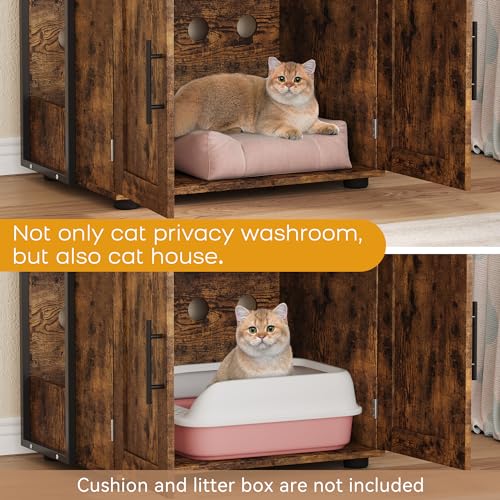 Cat Litter Box Enclosure (Brown)