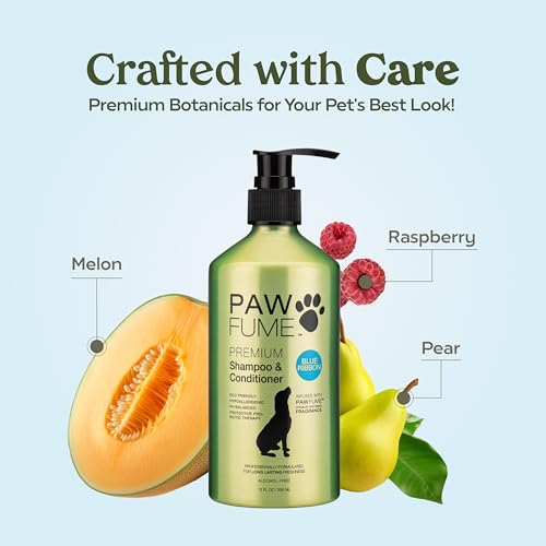 PAWFUME Dog Shampoo and Conditioner (Shampoo & Conditioner Blue Ribbon / Pack of 4)