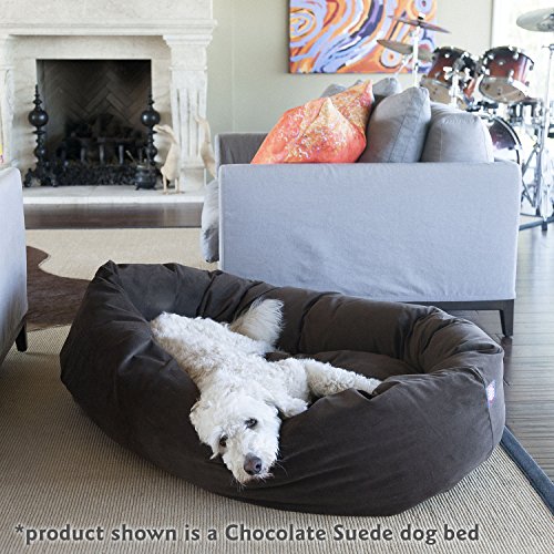 Suede Calming Dog Bed (Stone)