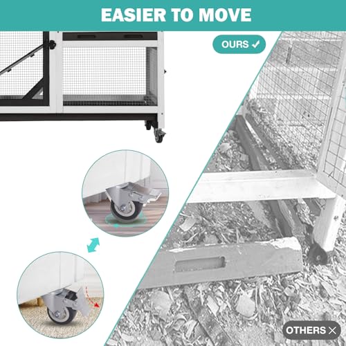 Rabbit Hutch Indoor for 2 ((White & Black-AIR7013))