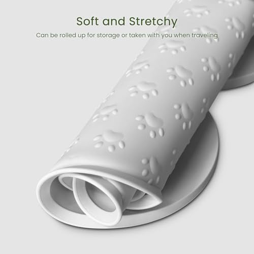 Dog Food Mat Anti (19.4" x 9.8"-2PCS / White)