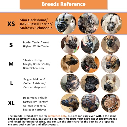 Dog Muzzle Humane Basket Muzzle for Small Dogs Biting (XS)