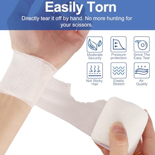 24 Pack White Self Adhesive Bandage (White / 2 Inch)