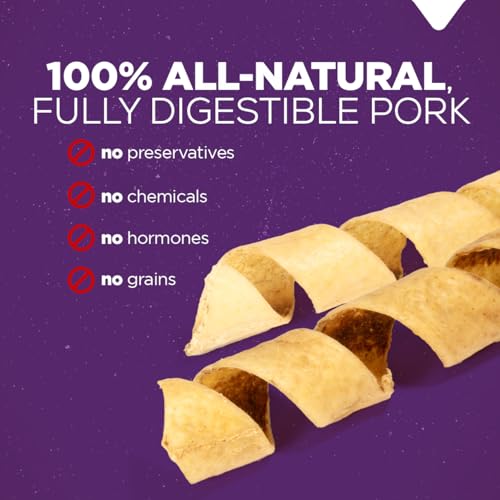 Natural Farm Curly Pork Collagen Sticks (12 Count (Pack of 1))