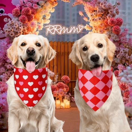 Valentines Dog Bandanas Small 3PCS (Valentines-26 / Small)