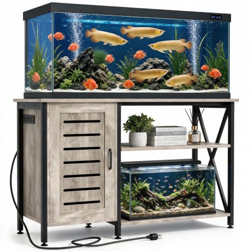 55 75 Gallon Fish Tank Stand (Grey / 55-75 Gallon)