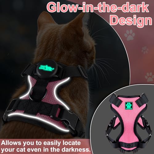 Cat Harness and Leash for Walking (XS / Pink)