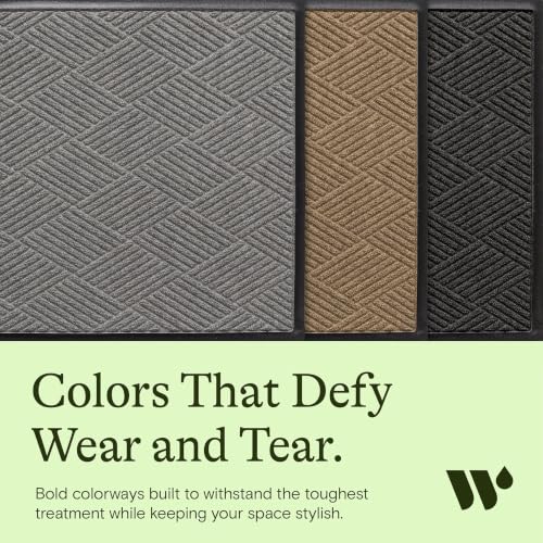 Diamonds Front Door Mat Indoor Outdoor Entrance (118"L x 35.5"W x 0.4"Th / Medium Grey)