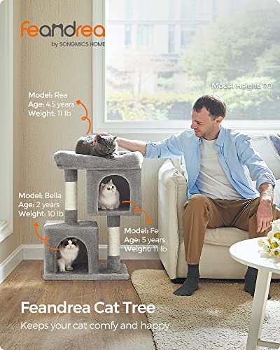 Cat Tree 29.1 (M (19.3"L x 12.6"W x 29.1"H) / Light Gray)