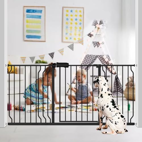 34 38.5 Inch Extra Wide Walk Thru Baby Gate for Stairs Doorways (Gate: 34-38.5 Inch)