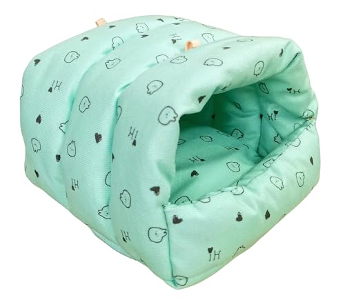 Guinea Pig Warm Cave Bed (L / Heart-Green)